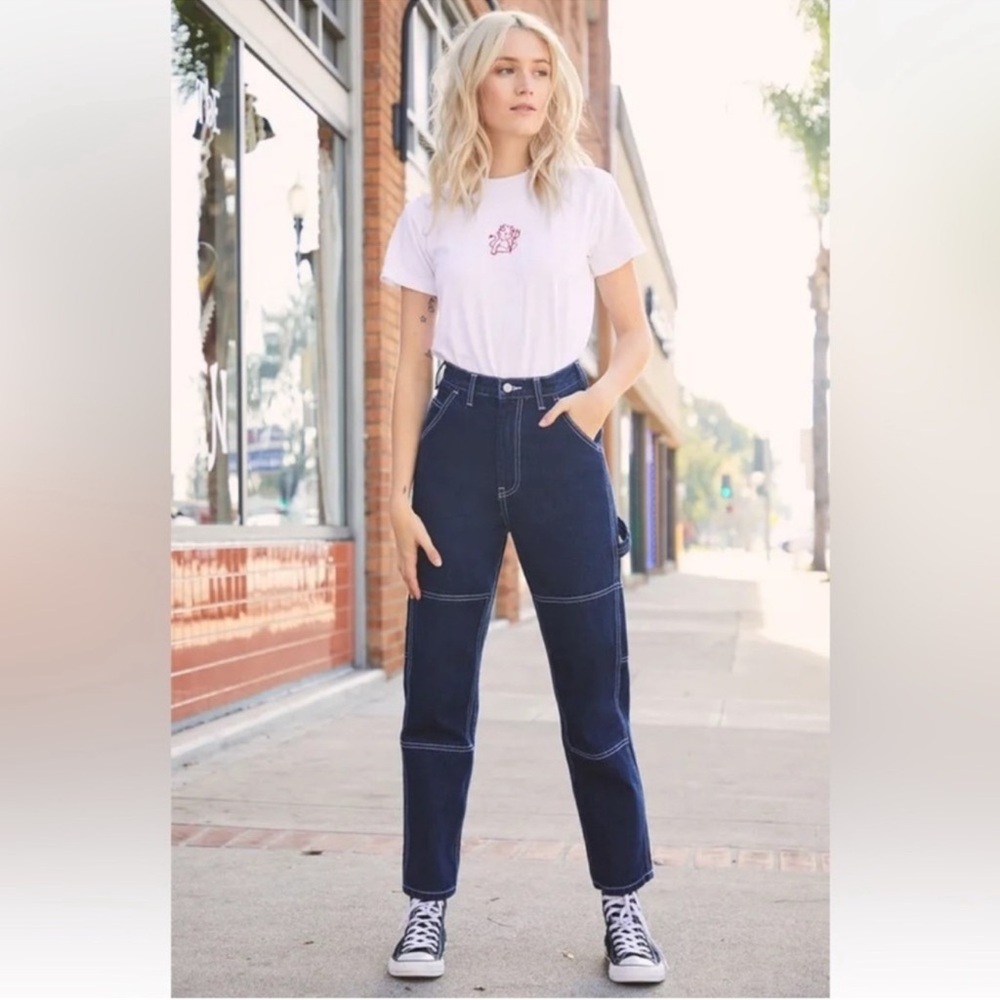 Brandy Melville Ariana Painter Cargo Jeans Small Carpenter Straight Leg